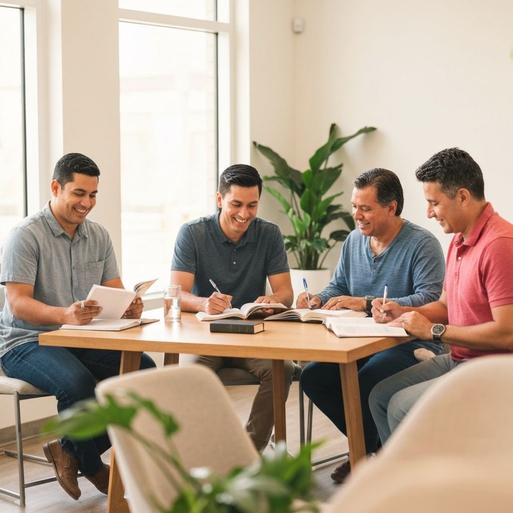 Grupo pequeño estudiando la Biblia en Ruta de Vida Monterrey