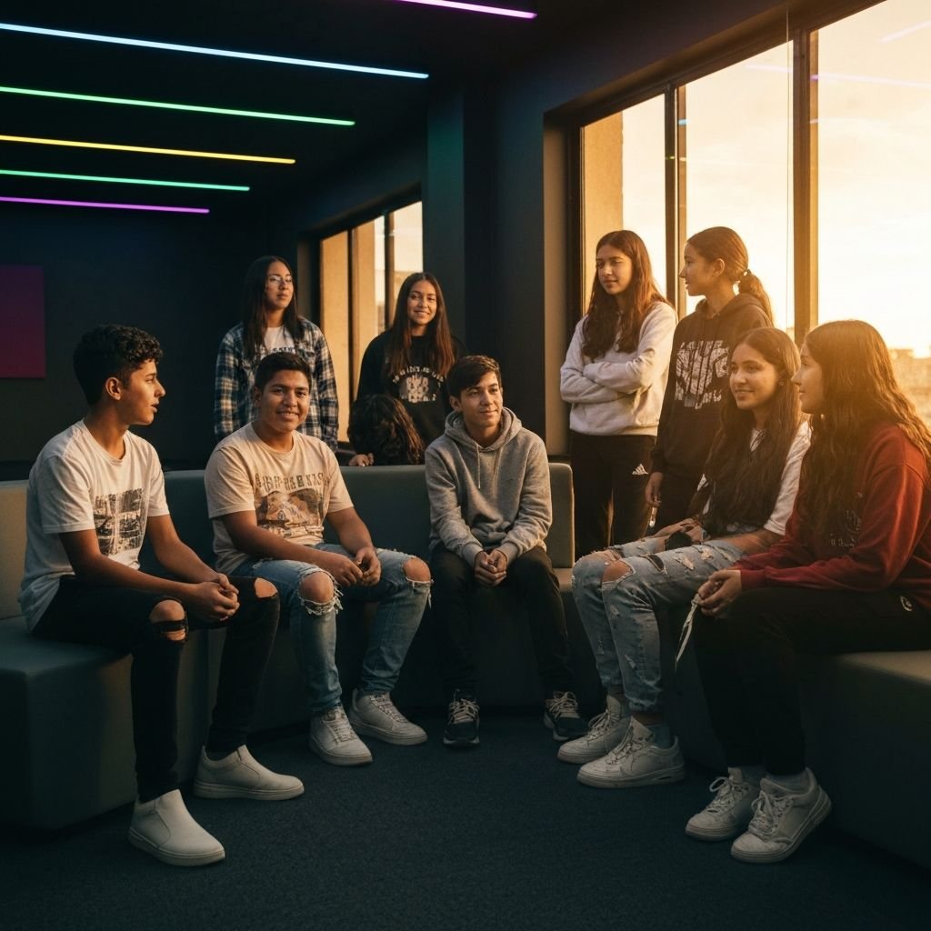 Adolescentes en reunión semanal de VAM Teens Monterrey